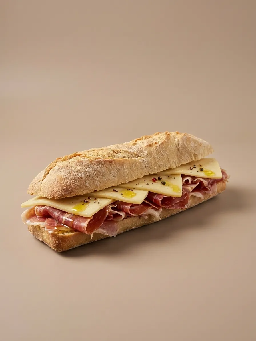 Sandwich Jamon Crudo y Queso